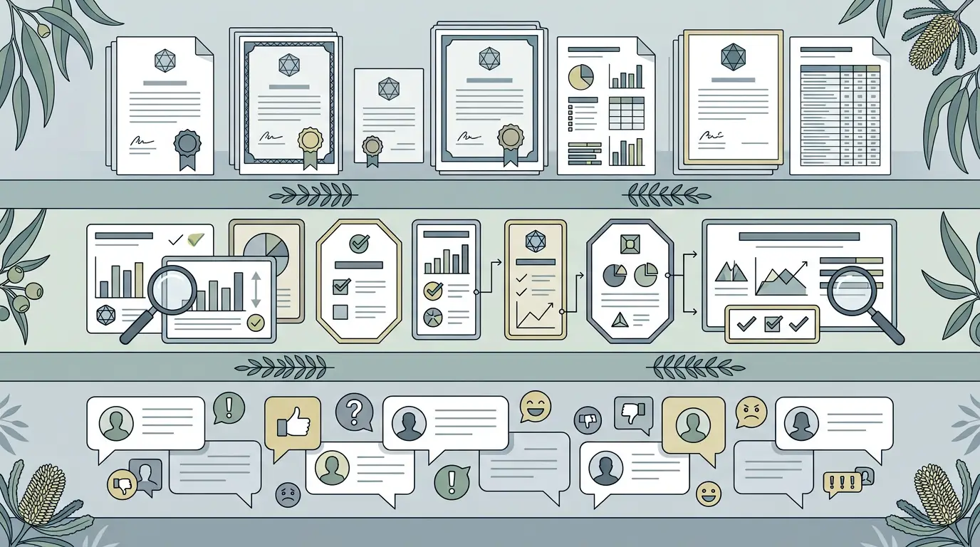 Evidence hierarchy separating regulator records, independent publisher assessments and player feedback